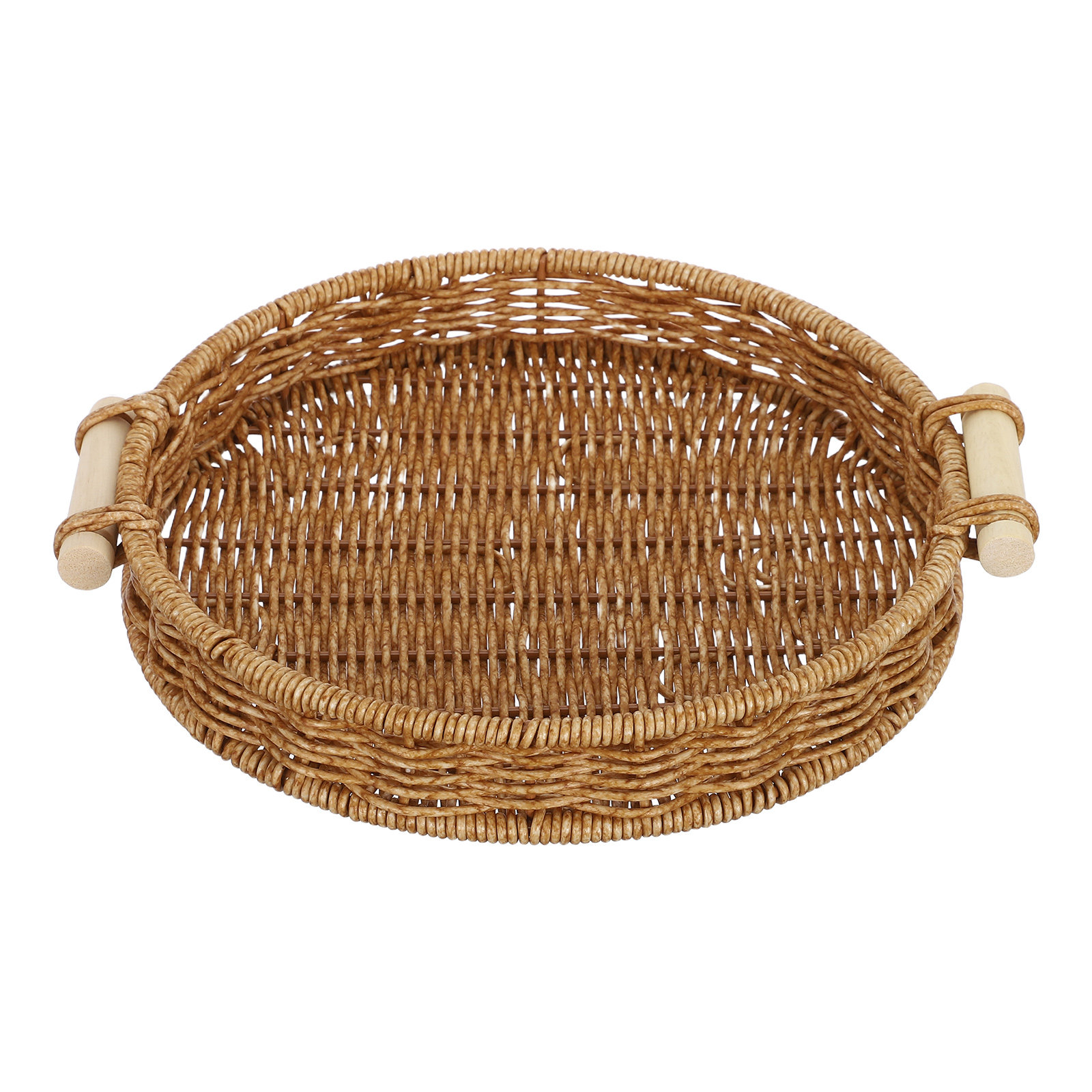 Food Storage Home - Keranjang Roti Rotan Imitasi 27Cm, Nampan