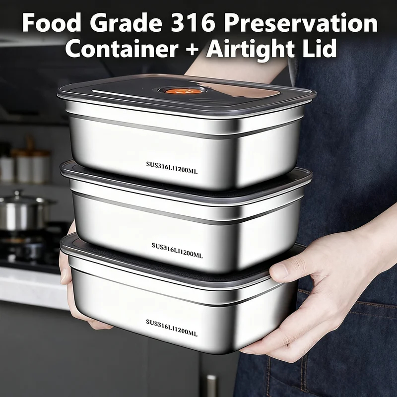 Food Storage Safe - Kotak Bento Kedap Udara Berbahan Stainless