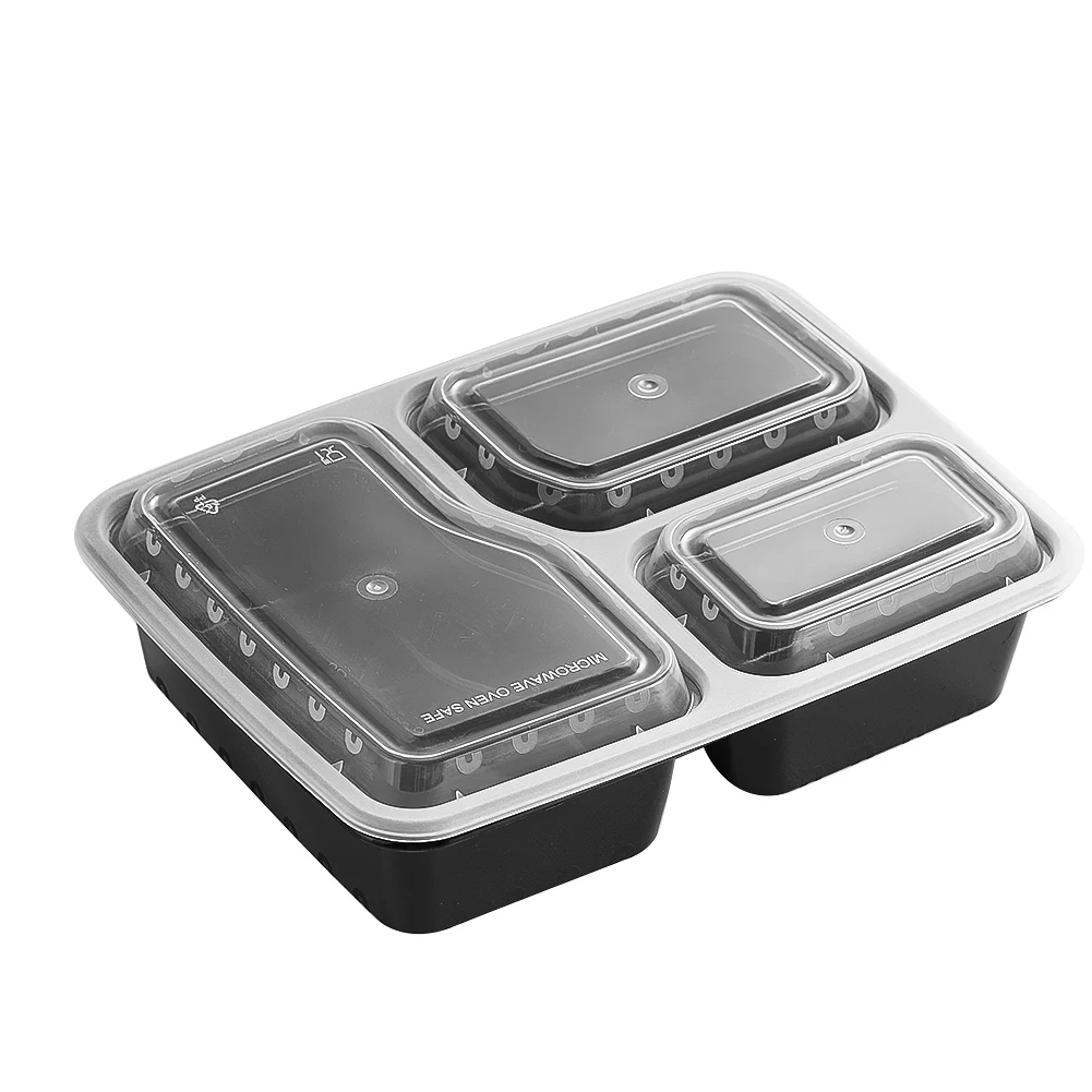 Food Storage Prep Containers - 7 pak 3 kompartemen wadah persiapan