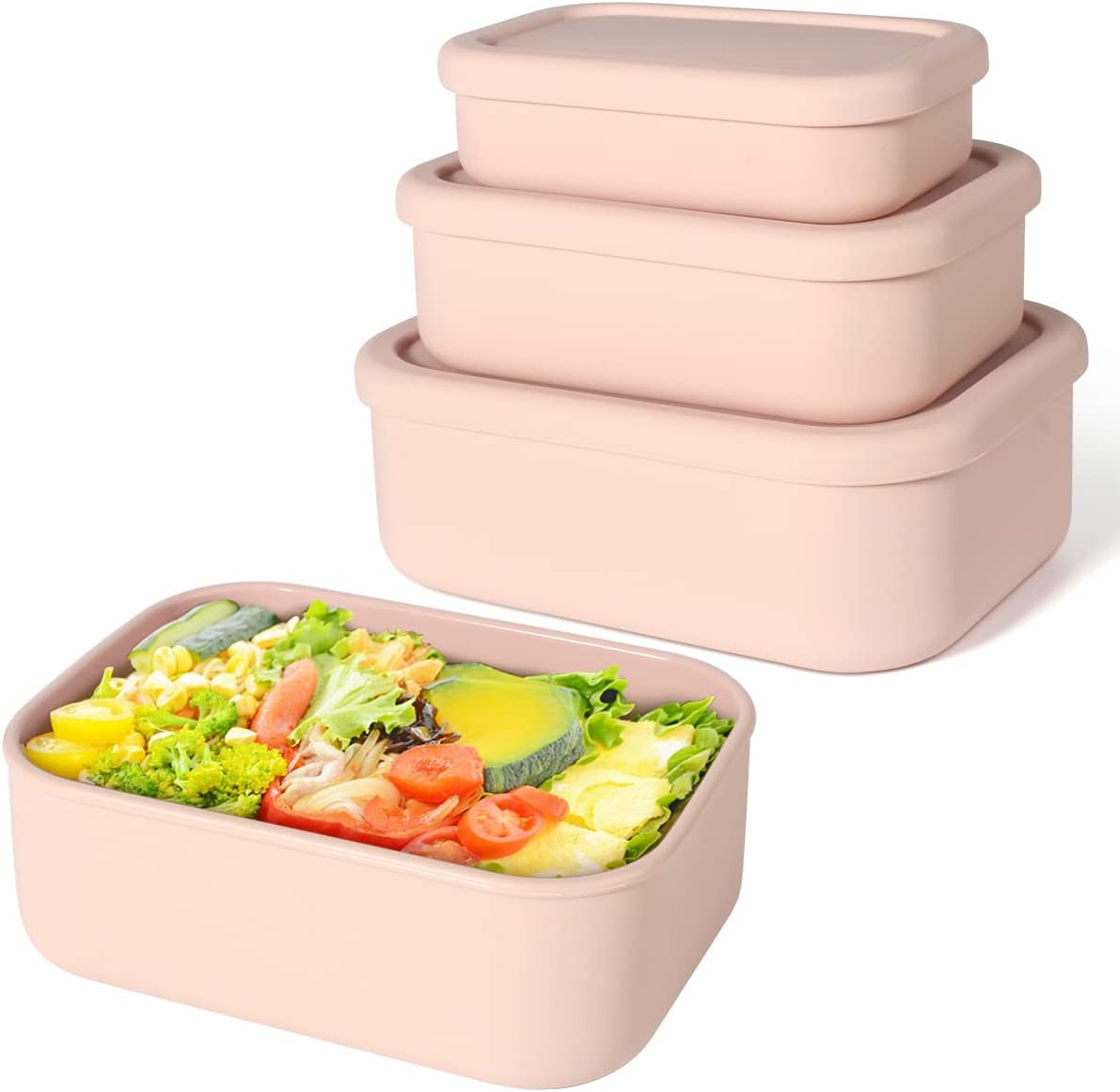 Food Storage Tupperware - Wadah makan siang kotak Bento silikon,