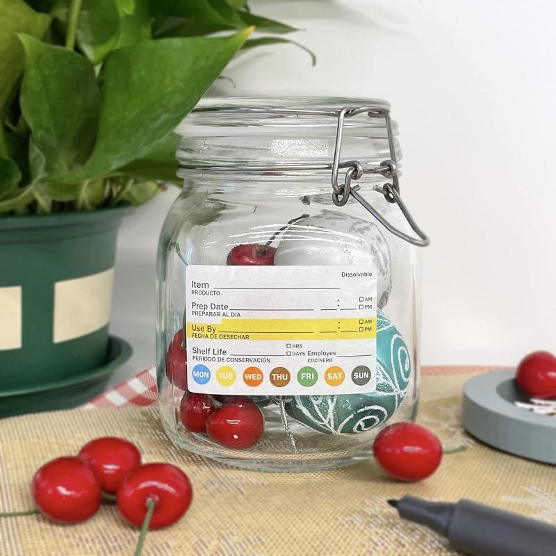 Food Storage Prep Containers - Label Tanggal Makanan 250 Pcs Per
