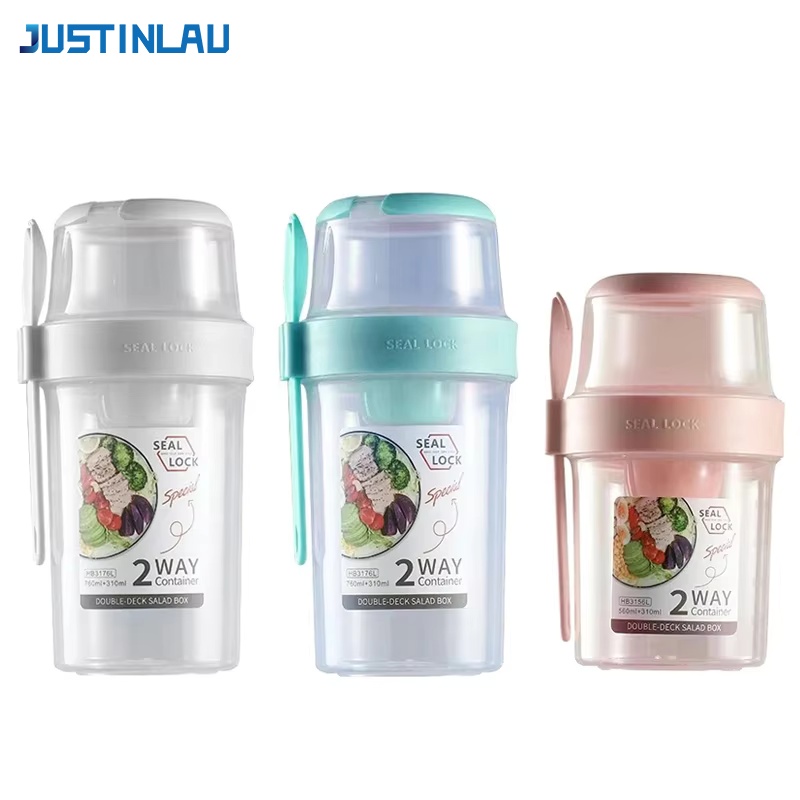 Food Storage Tupperware - JUSTINLAU Cangkir Salad Pengurang Berat Badan