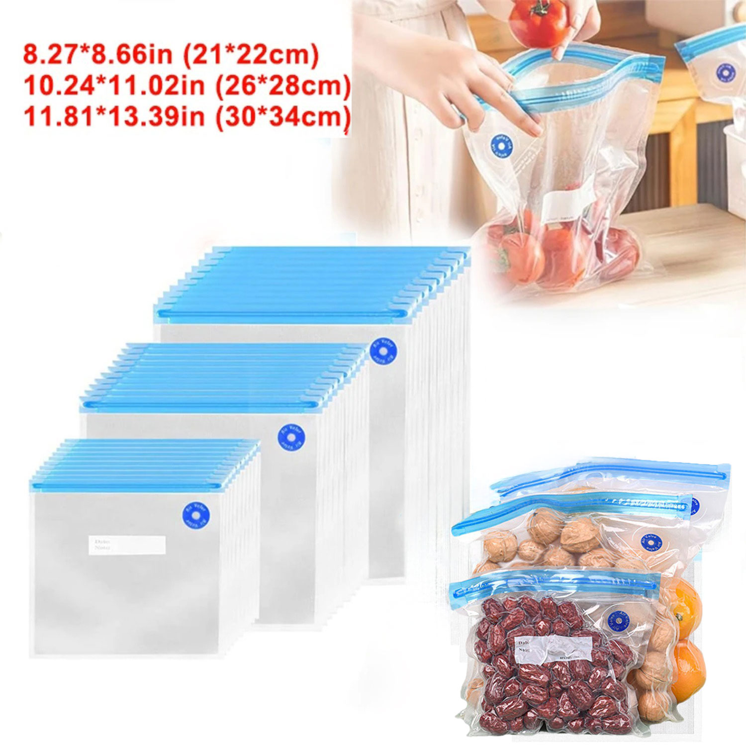 Food Storage Vacuum Bags - Kantong Sous Vide, Kantong Penyegel Vakum