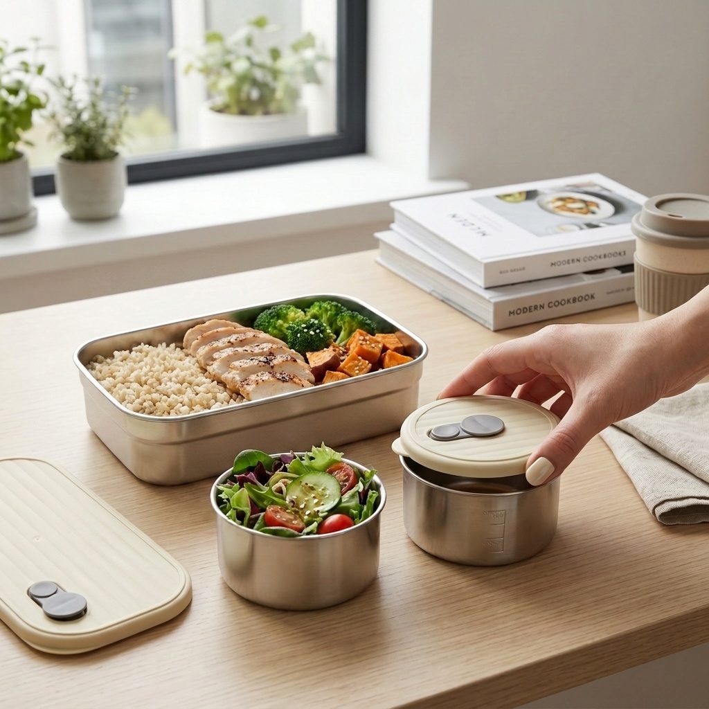 Food Storage Prep Containers - Kotak Bento dari Baja Anti Karat