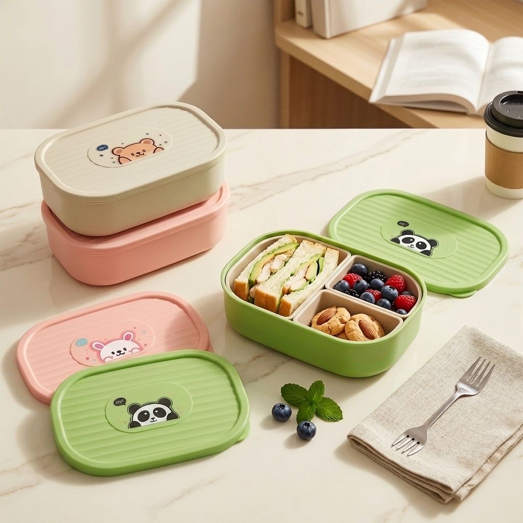 Food Storage Safe - Kotak Makan Plastik Lucu Bersekat Untuk