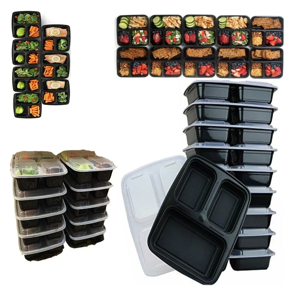 7 pak 3 kompartemen wadah pers - Food Storage Prep Containers ulasan dan harga