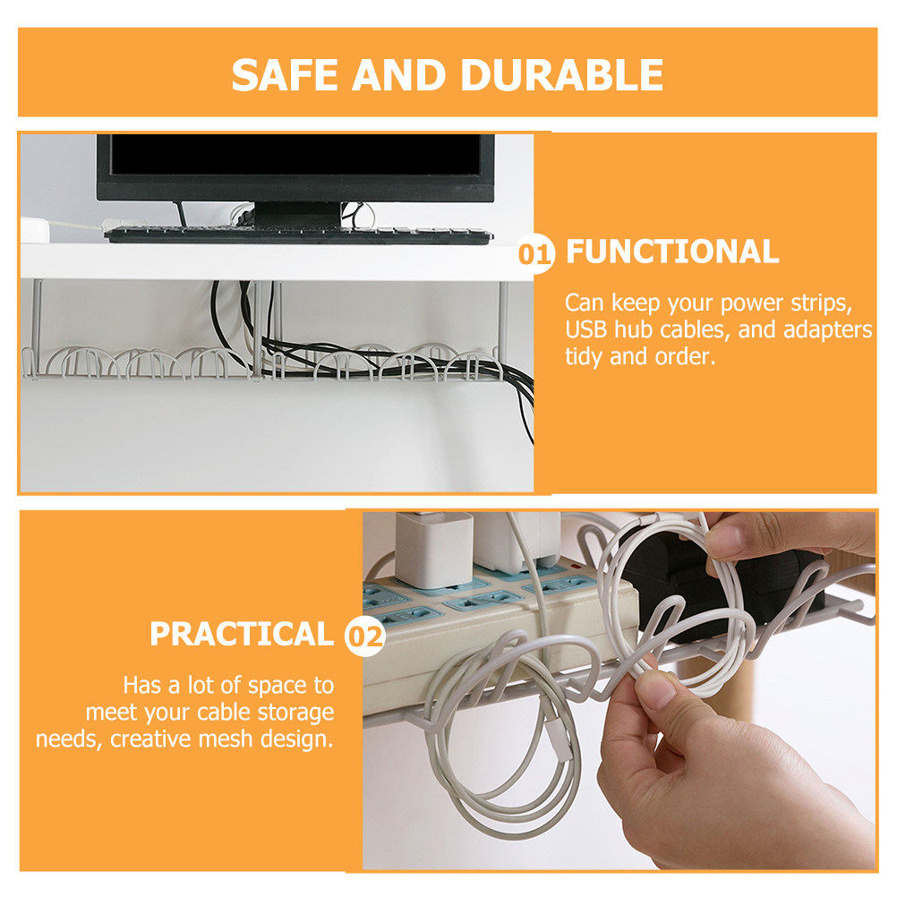 1Set Rak Manajemen Kabel Logam - Food Storage Management ulasan dan harga