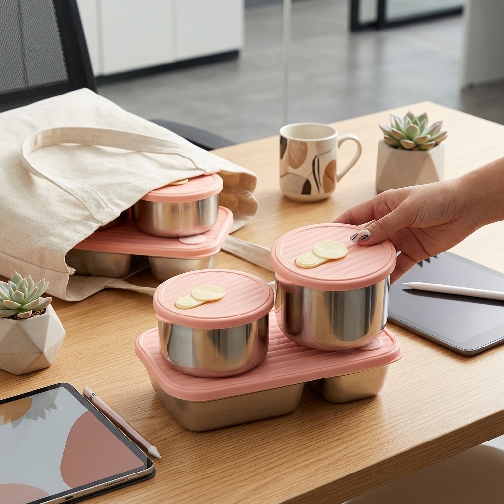 Kotak Makan Siang Anti Karat 3 - Food Storage Prep Containers ulasan dan harga