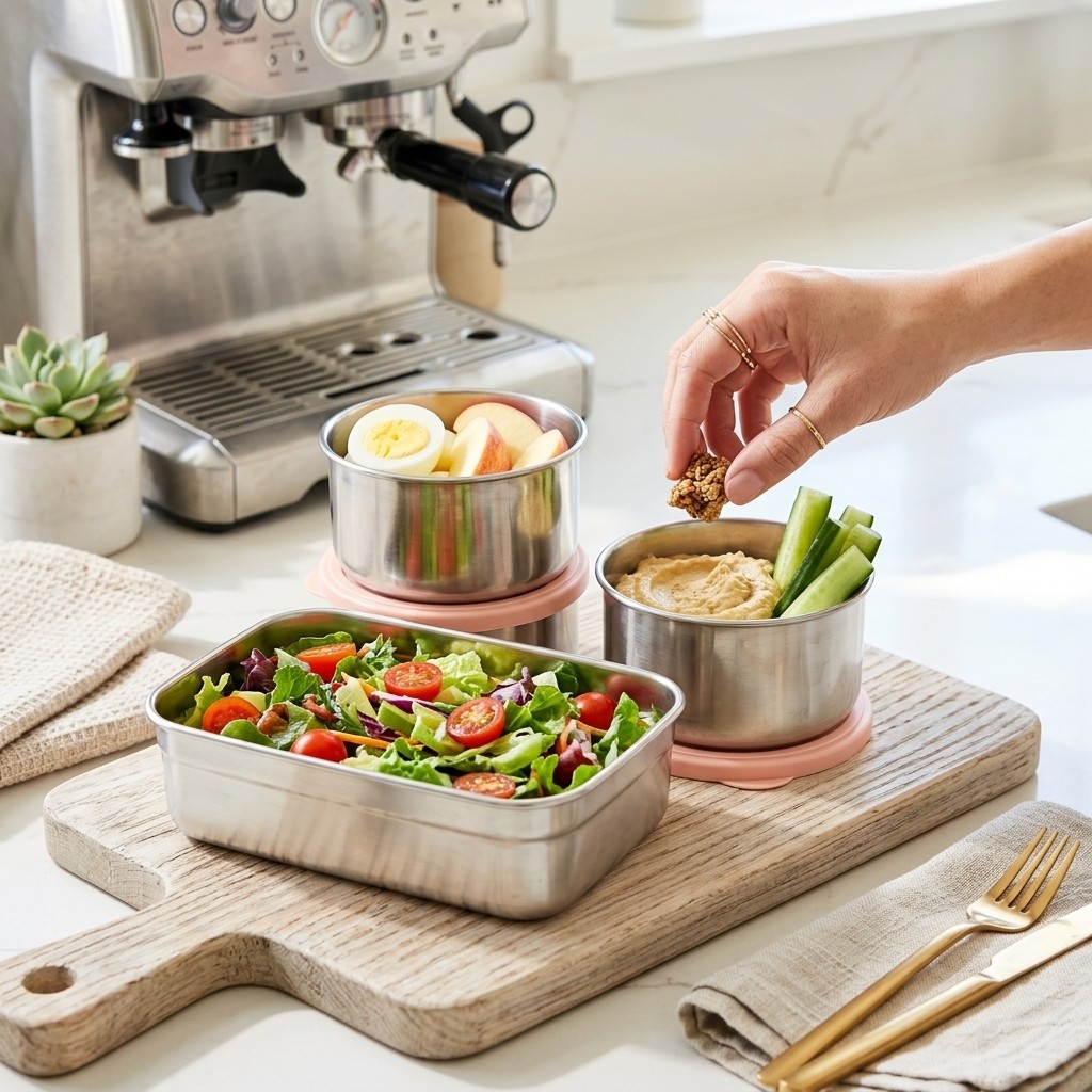 Kotak Makan Siang Anti Karat 3 - Food Storage Prep Containers ulasan dan harga
