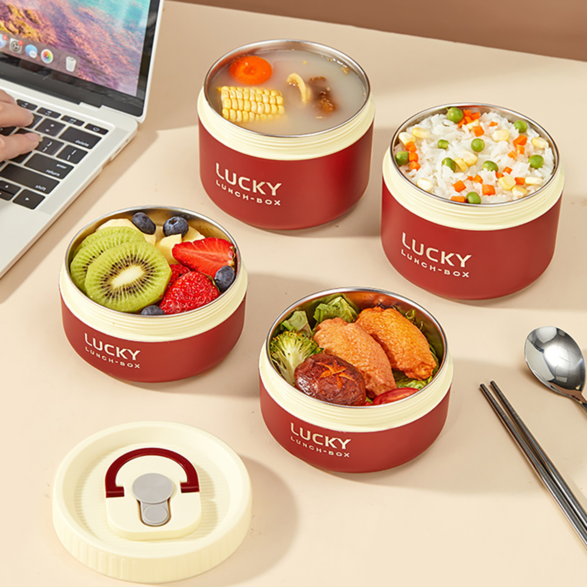 Kotak Makan Bento Termal Stain - Food Storage Underground ulasan dan harga