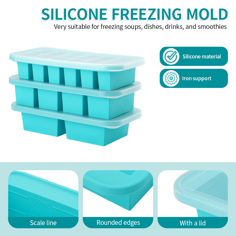 Cetakan Baki Beku Silikon 2 at - Food Storage Prep Containers ulasan dan harga