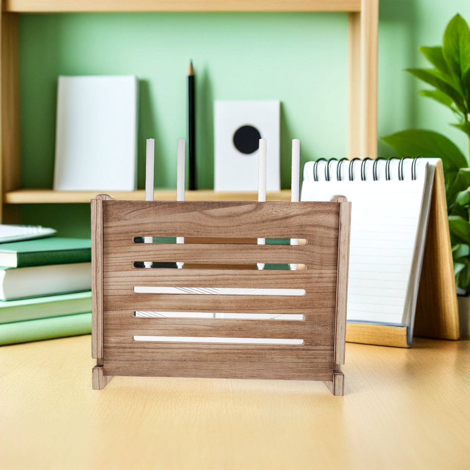 Kotak Penyimpanan Router Kayu  - Food Storage Management ulasan dan harga