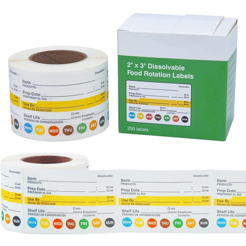 Label Tanggal Makanan 250 Pcs  - Food Storage Prep Containers ulasan dan harga