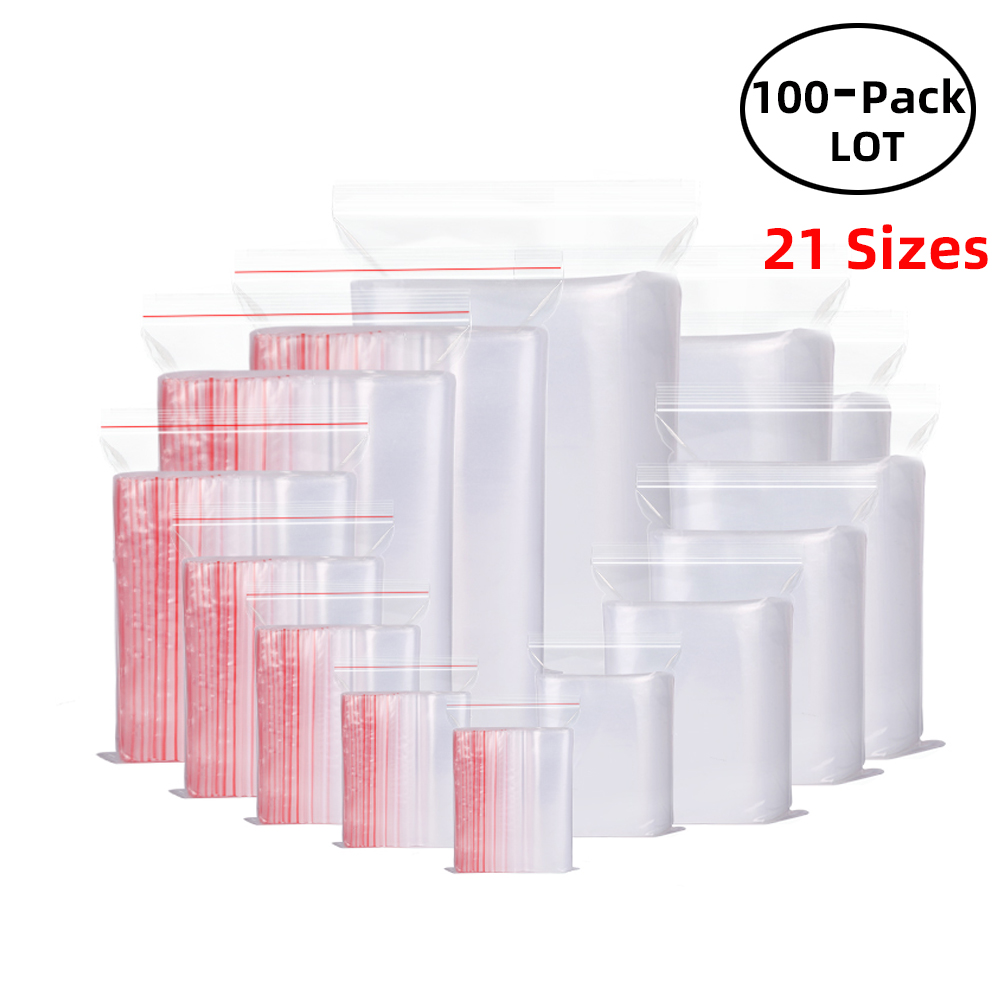 100 Buah/Pak Tas Kunci Zip Dap - Food Storage Vacuum Bags ulasan dan harga