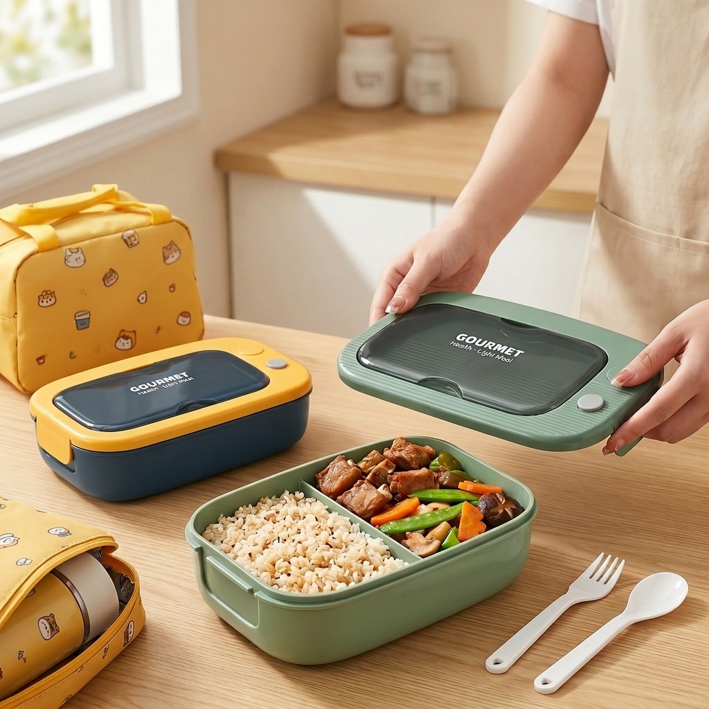 Kotak Bento Plastik untuk Micr - Food Storage Prep Containers ulasan dan harga