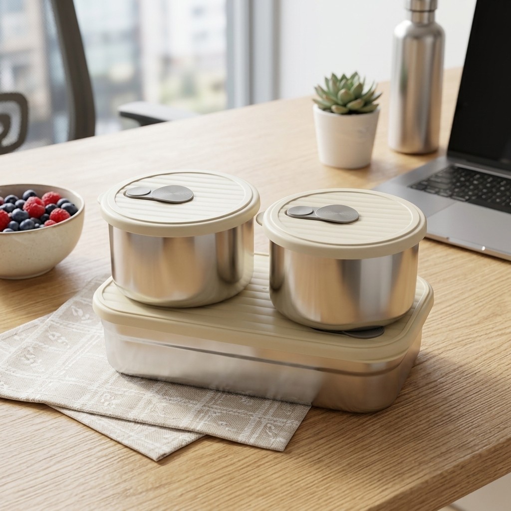 Kotak Bento dari Baja Anti Kar - Food Storage Prep Containers ulasan dan harga