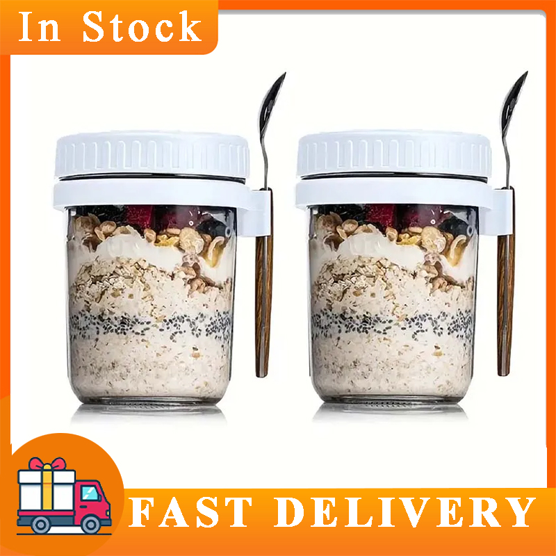 Overnight oat wadah dengan tut - Food Storage Tupperware ulasan dan harga