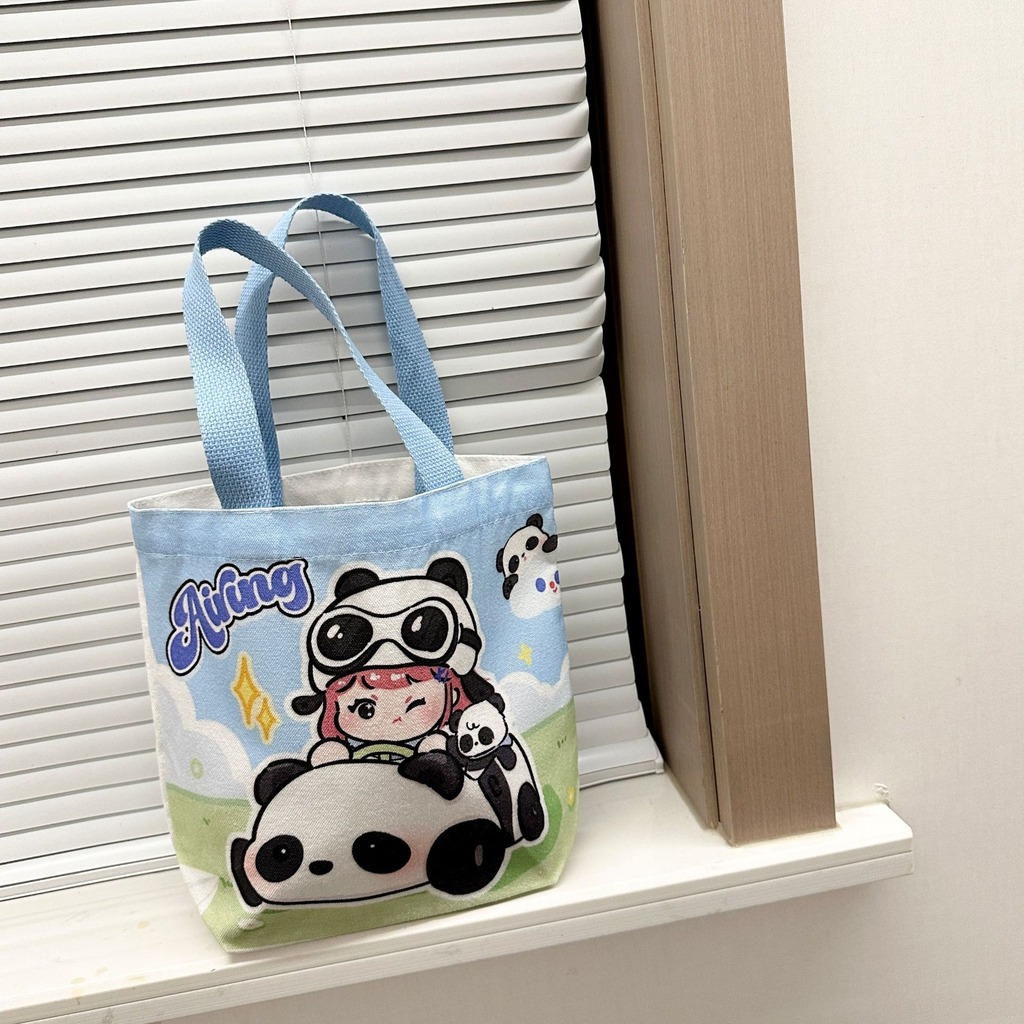 Tas Makan Siang Kanvas Motif H - Food Storage Reusable Bags ulasan dan harga