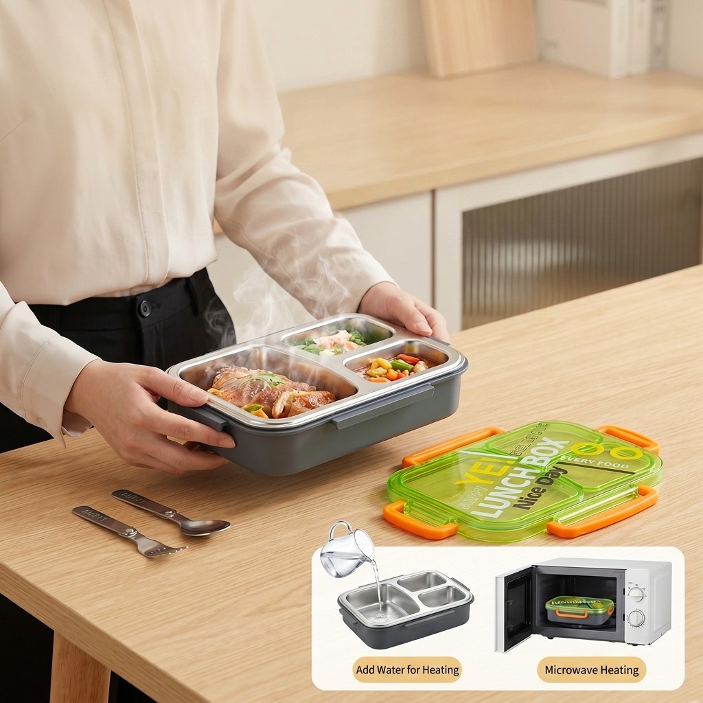 Kotak Makan Bento Stainless St - Food Storage Prep Containers ulasan dan harga