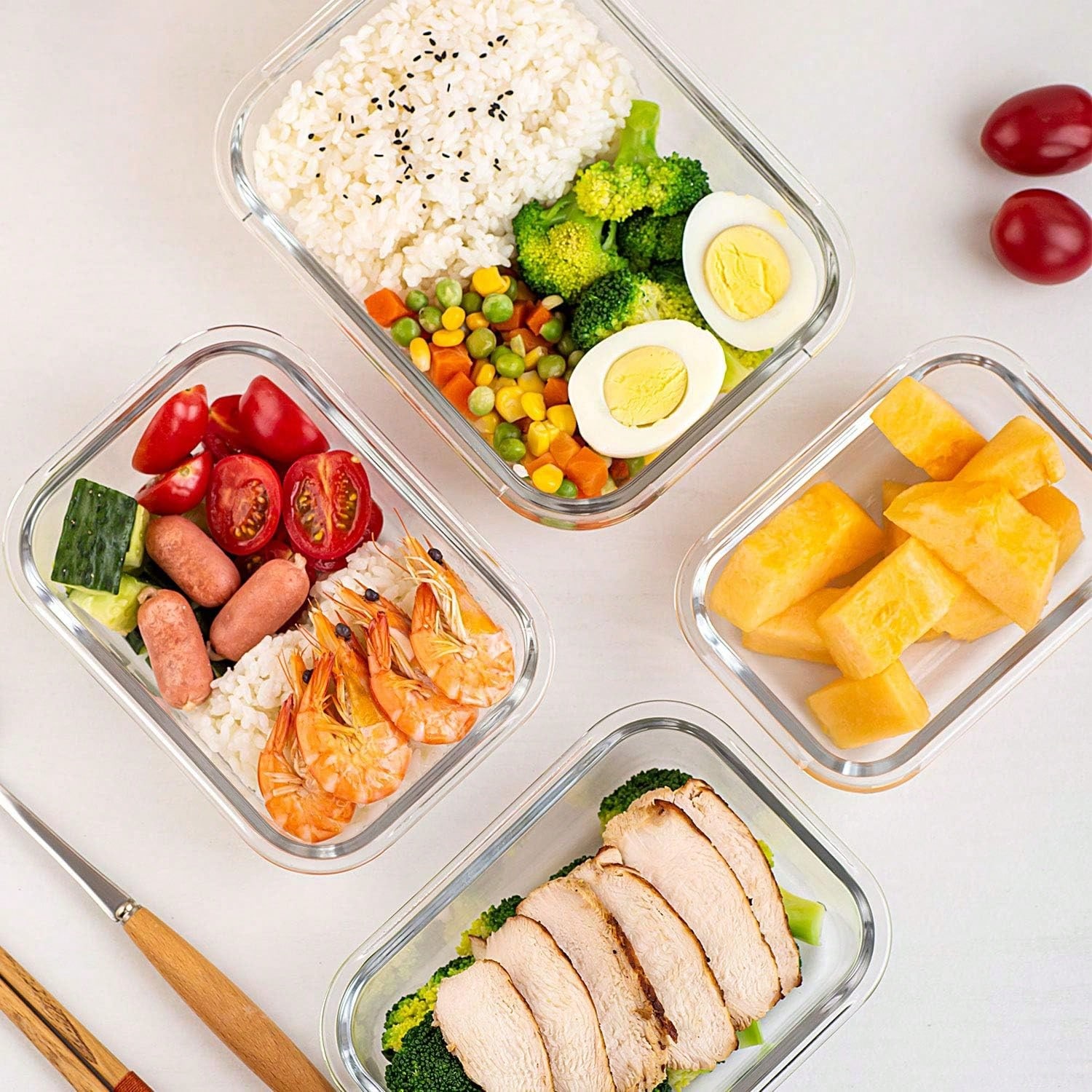 10 Paket Wadah Makanan Kaca Mo - Food Storage Prep Containers ulasan dan harga